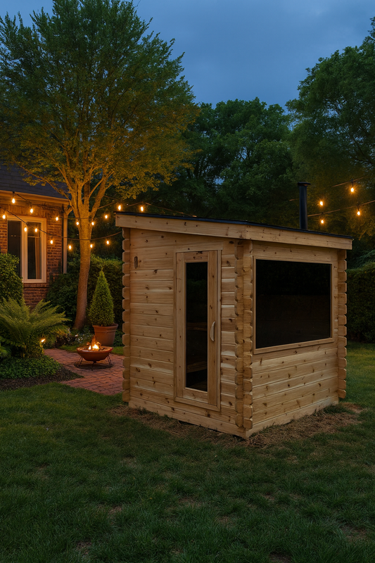7x7 Modern Sauna with Leanto Roof image 0