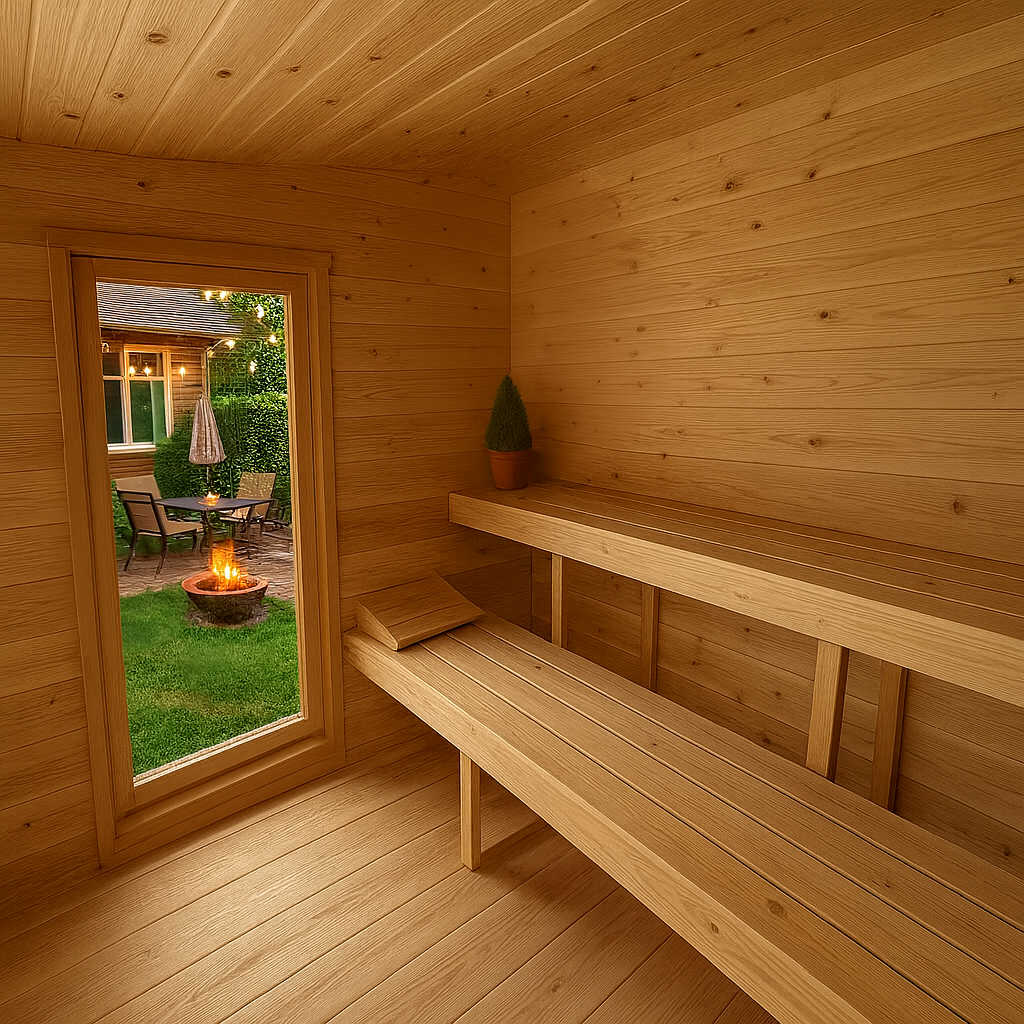 8x8 Modern Sauna with Leanto Roof image 8