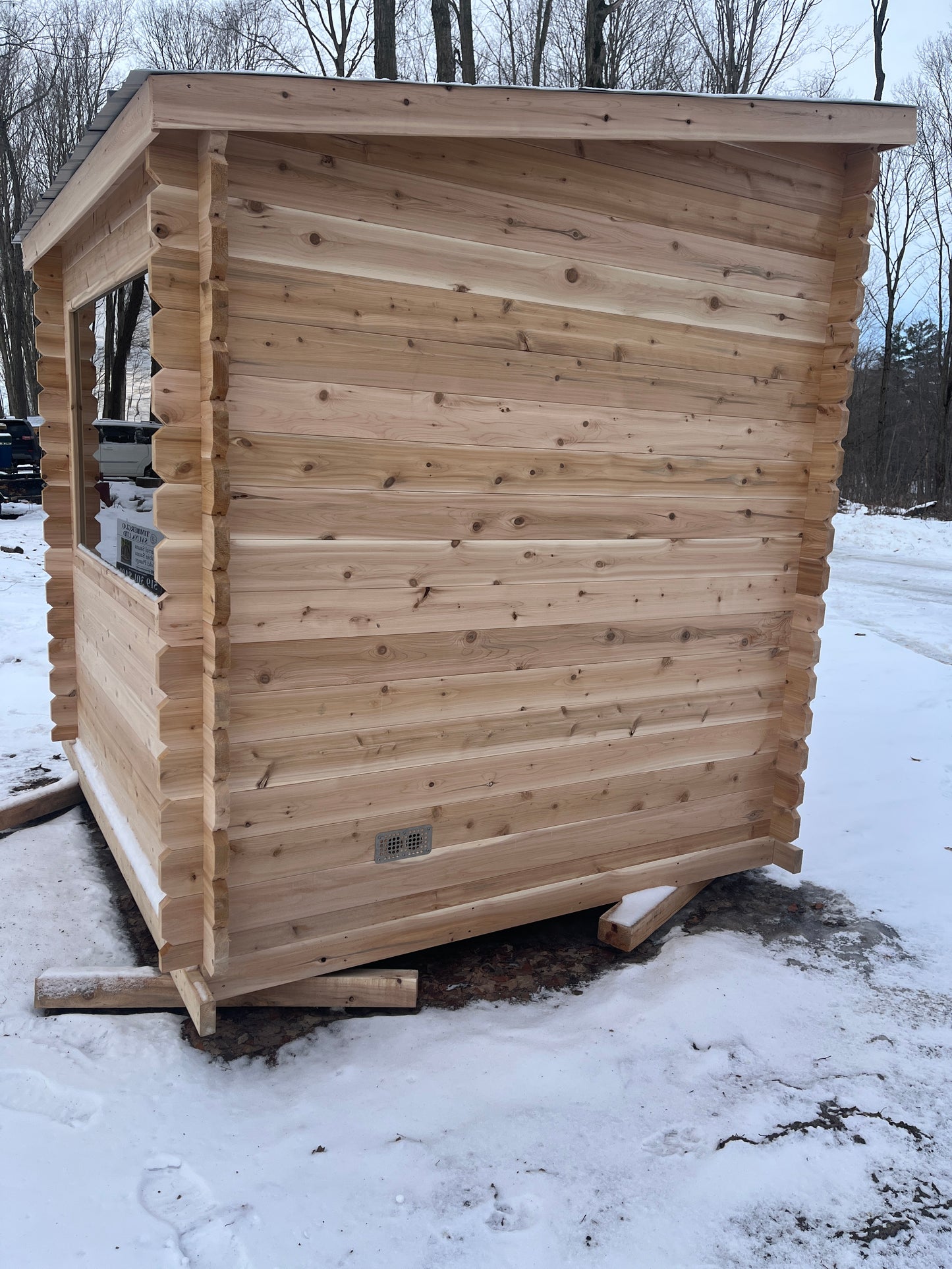 7x7 Modern Sauna with Leanto Roof image 7