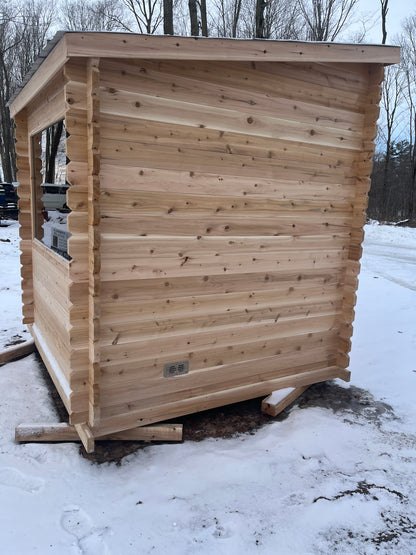 7x7 Modern Sauna with Leanto Roof image 7