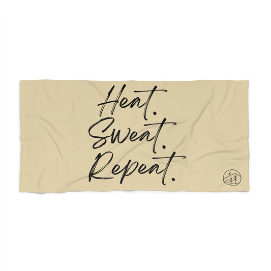 Timberglo “Heat. Sweat. Repeat.” Beach Towel