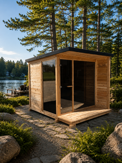 Signature Series Knotty Red Cedar Modern Sauna