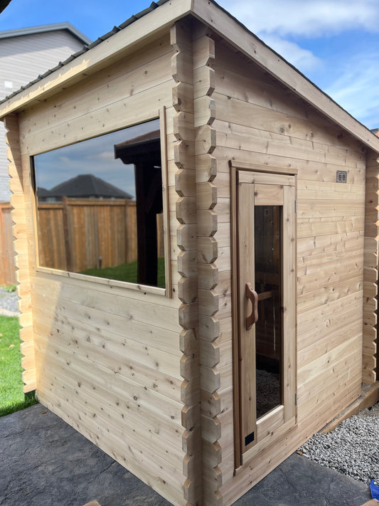 7x7 Modern Sauna with Leanto Roof