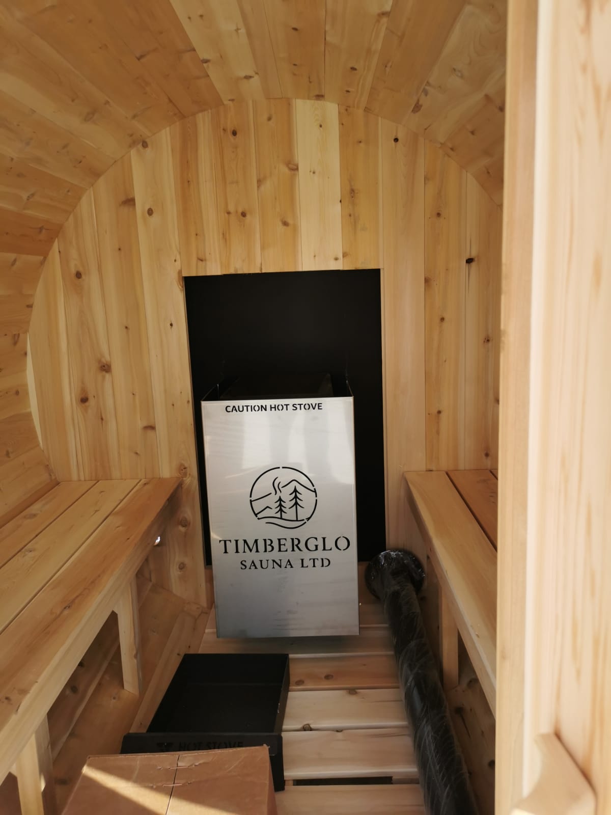 7x6 Barrel Sauna with Porch image 2