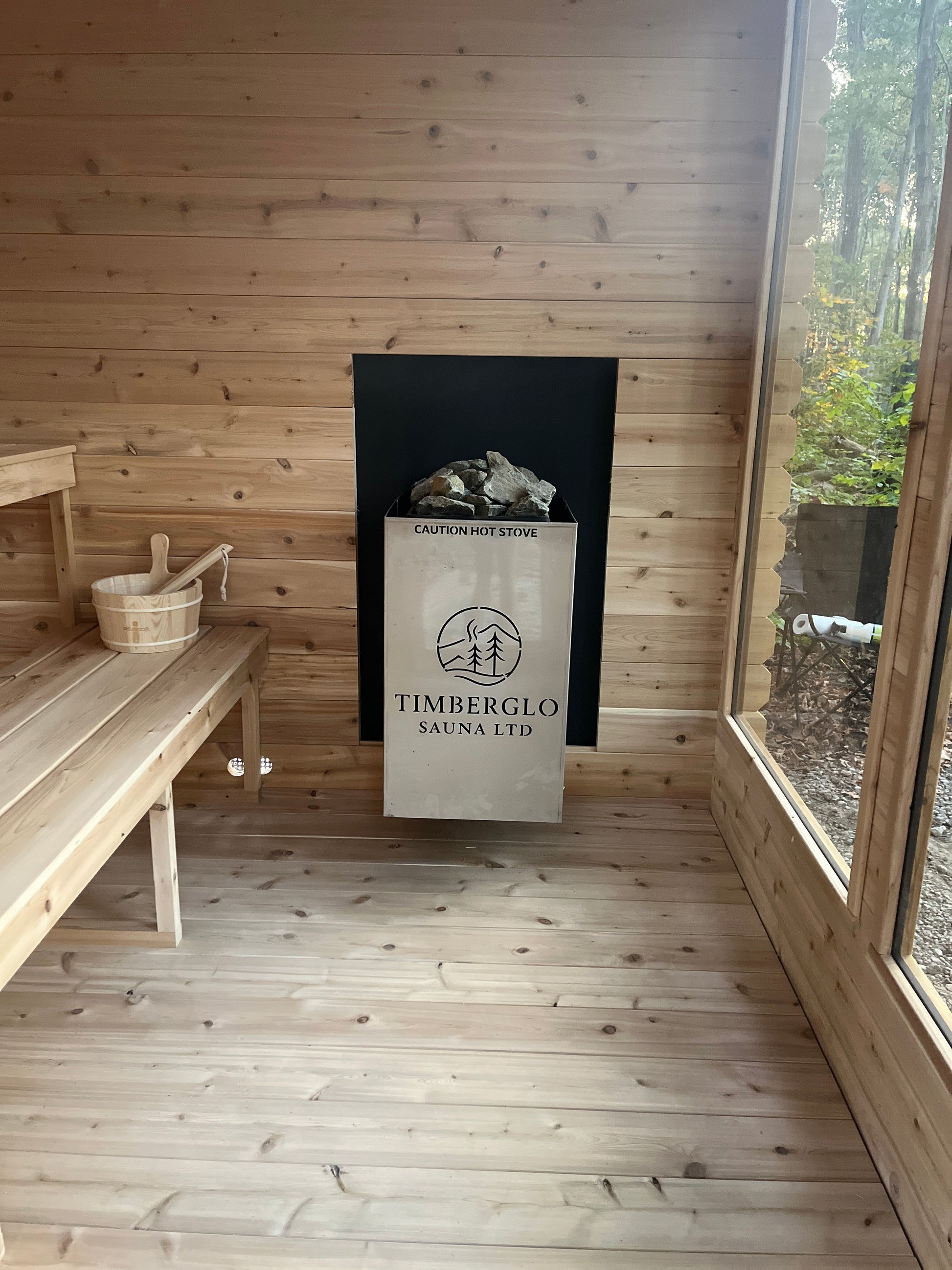 8x8 Modern Sauna with Leanto Roof image 3