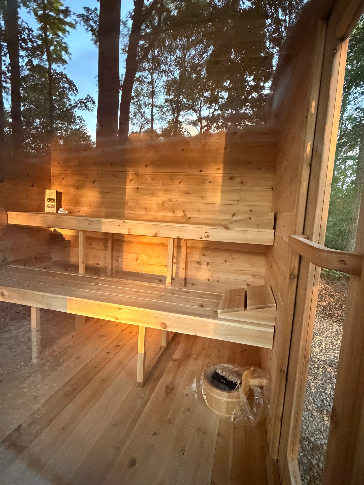 8x8 Modern Sauna with Leanto Roof