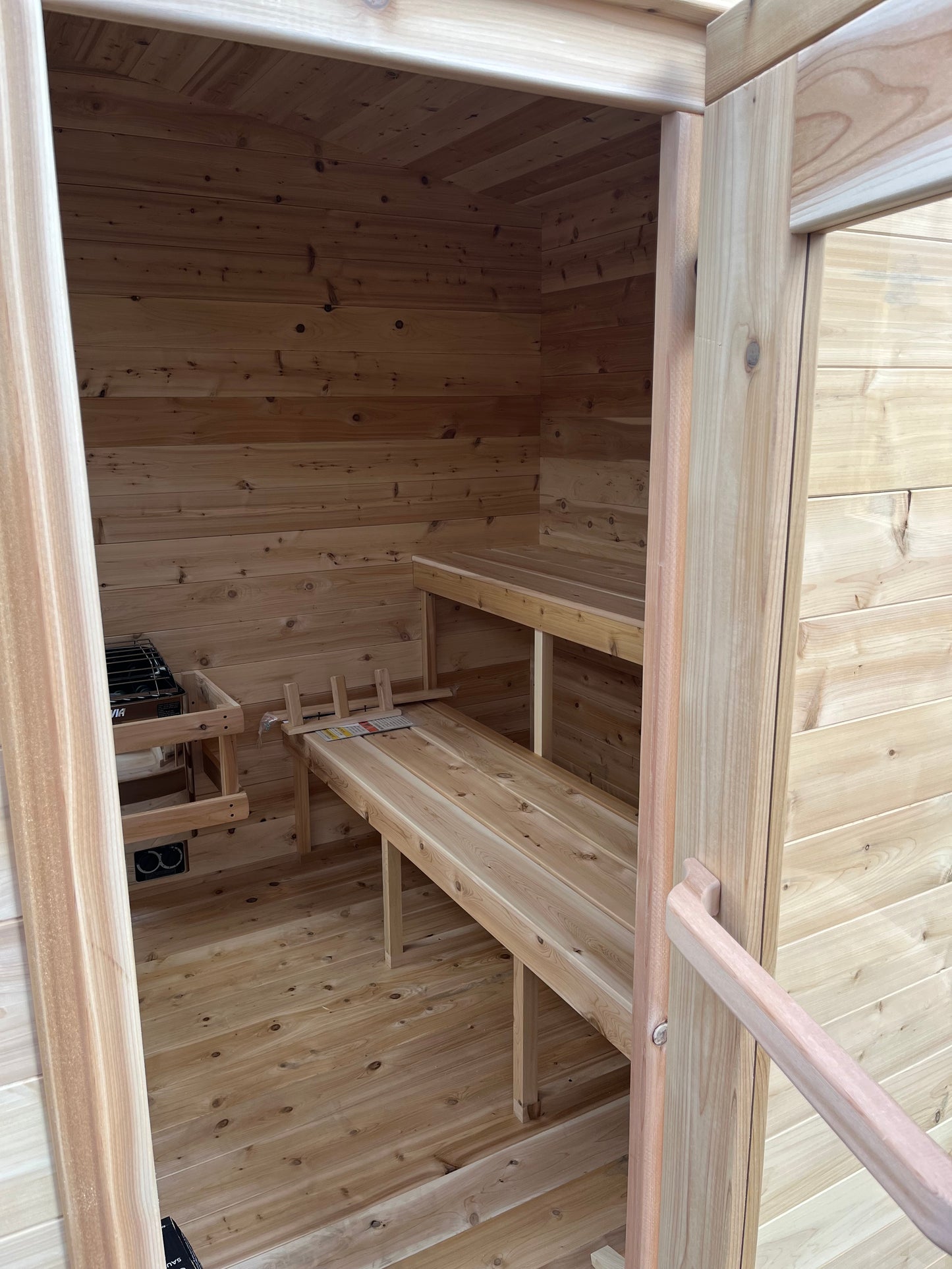 7x7 Modern Sauna with Leanto Roof