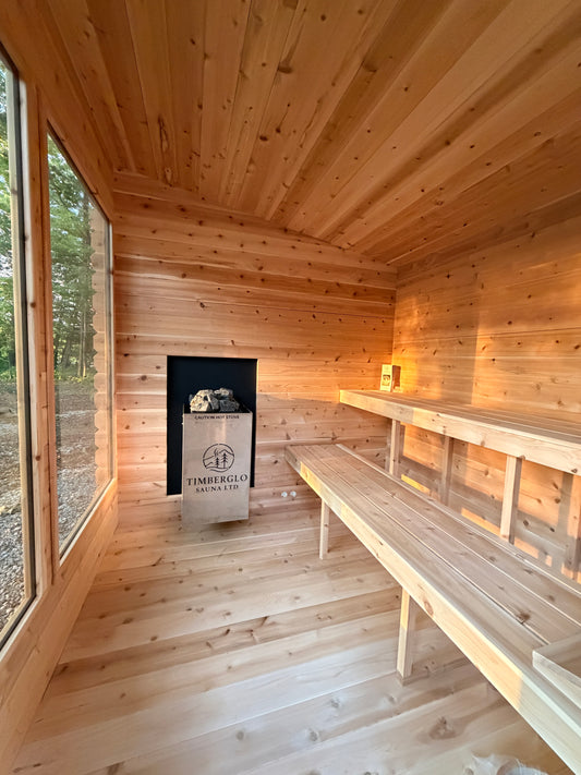 8x8 Modern Sauna with Leanto Roof