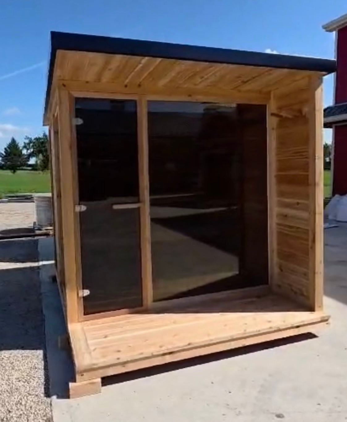 Signature Series Knotty Red Cedar Modern Sauna