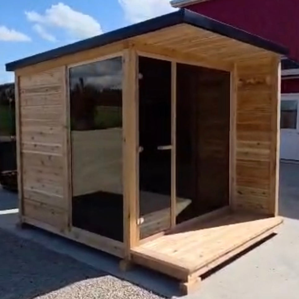 Signature Series Knotty Red Cedar Modern Sauna