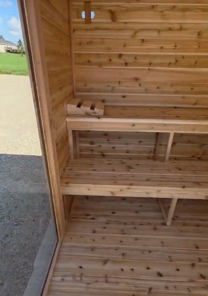 Signature Series Knotty Red Cedar Modern Sauna