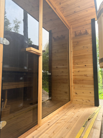 Signature Series Black Edition Knotty Red Cedar Modern Sauna