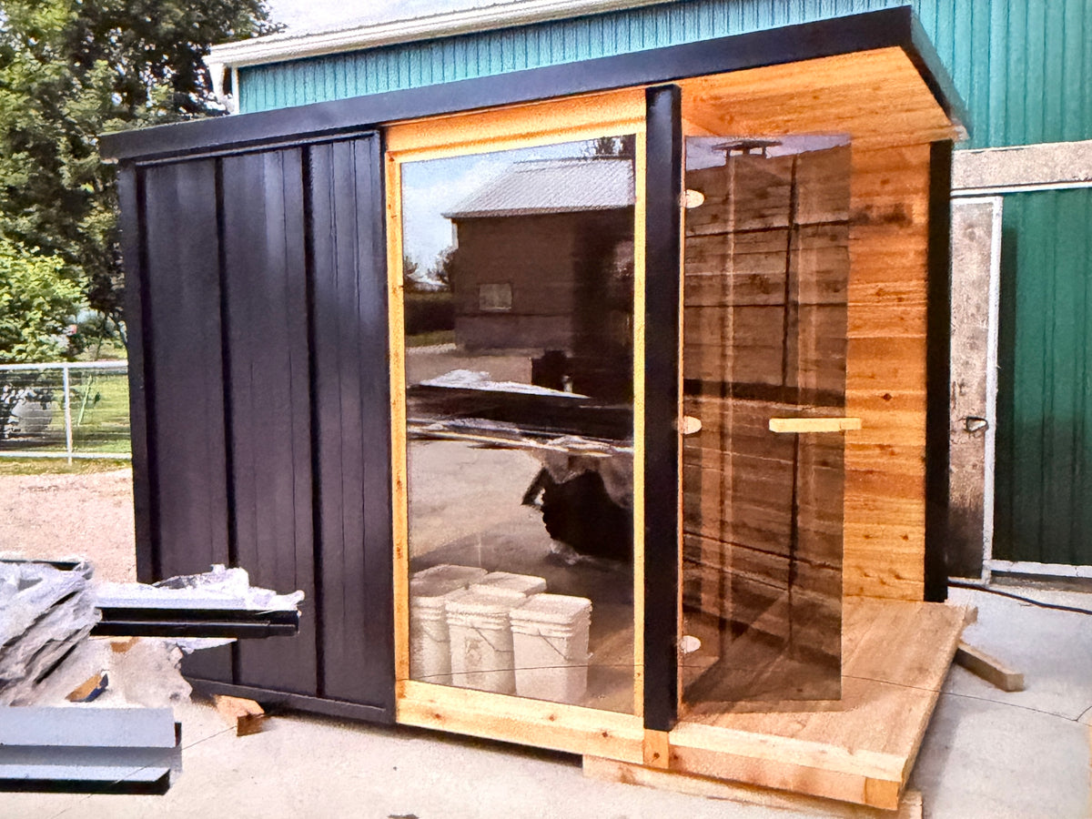 Signature Series Black Edition Knotty Red Cedar Modern Sauna