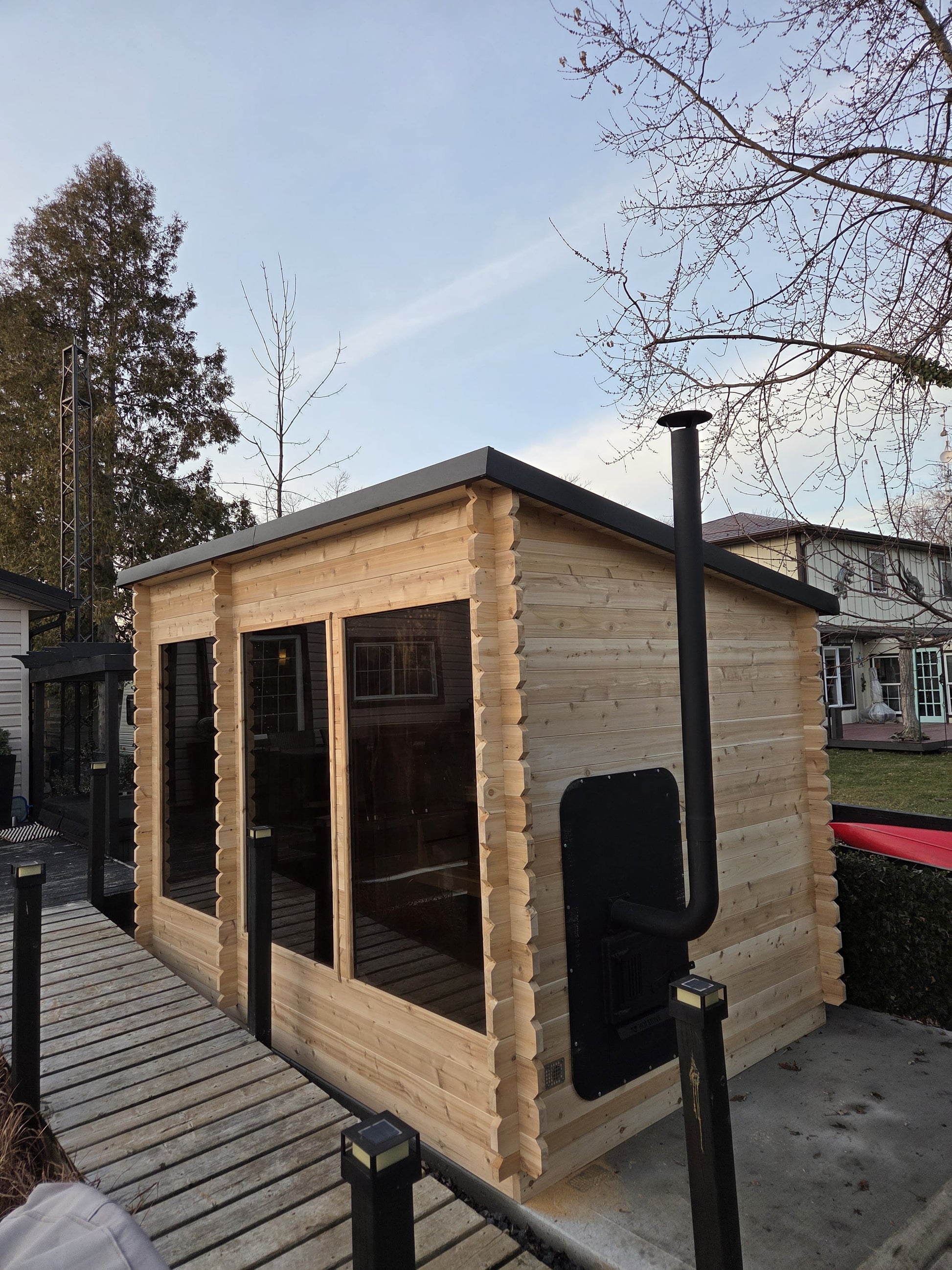 8x12 Modern Sauna with Leanto Roof and Changeroom image 0
