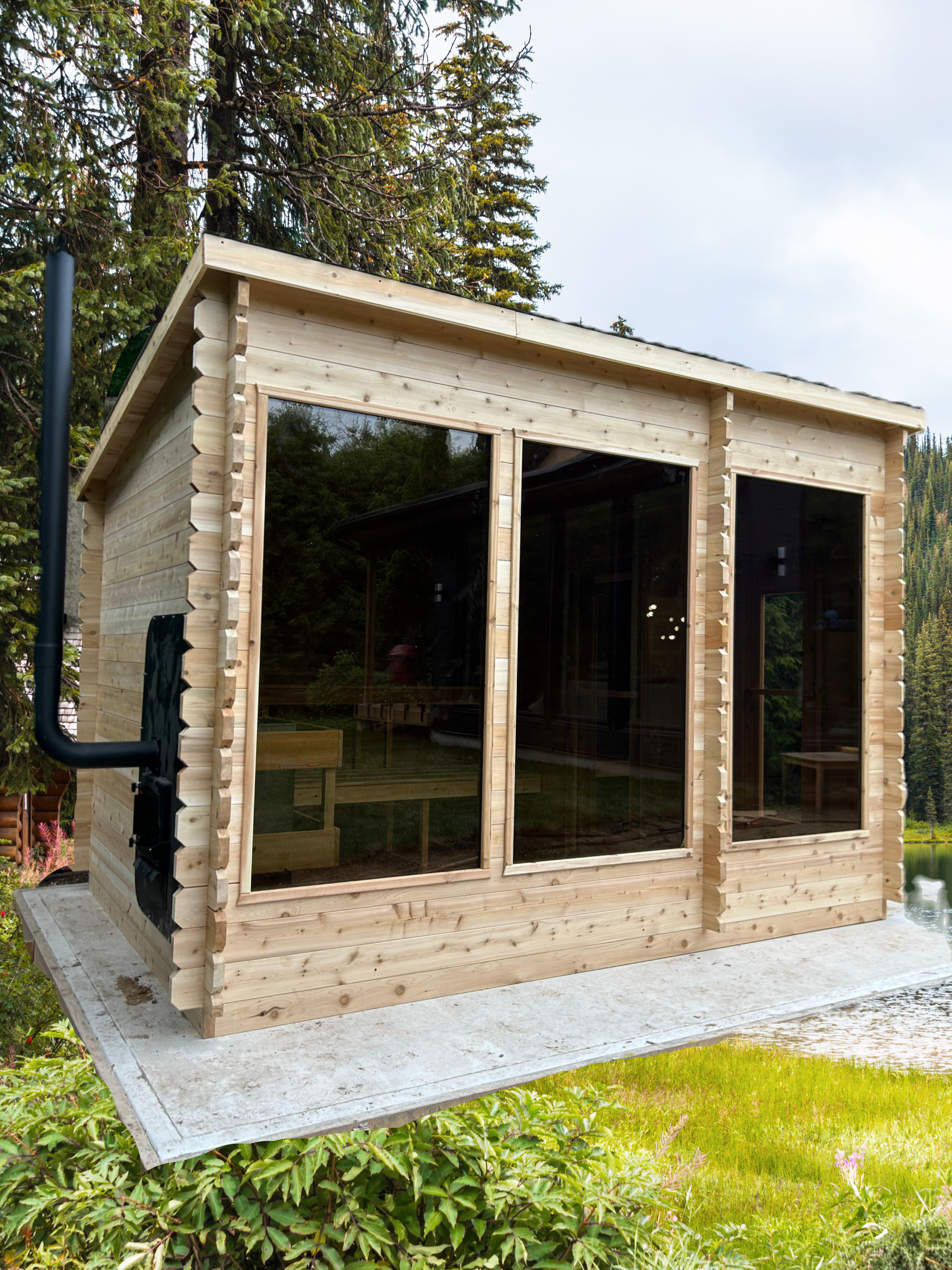 8x12 Modern Sauna with Leanto Roof and Changeroom image 5