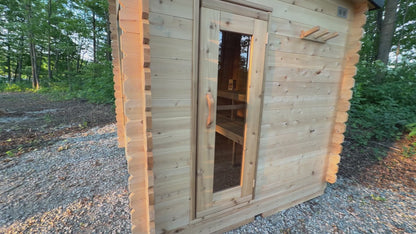 8x8 Modern Sauna with Leanto Roof